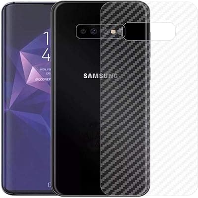 Gadgetronics Compatible with (Pack of 2) Samsung S10 Back Screen Protective Film Carbon Fiber Skin Transparent Screen Guard Sticker