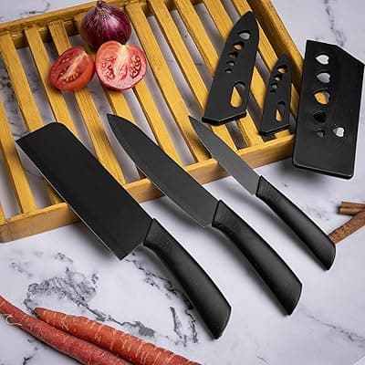 3-Piece Stainless Steel Chef Knife Set – Sharp Kitchen Knives with Ergonomic Handle for Home &amp; Professional Use