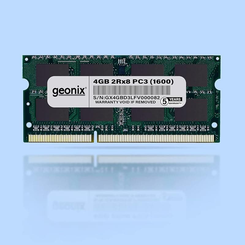 GEONIX 4GB DDR3L 1600 Mhz| Laptop RAM for Standard &amp; Gaming PC | 2Rx8 | 204 Pin | (5 Years Warranty)