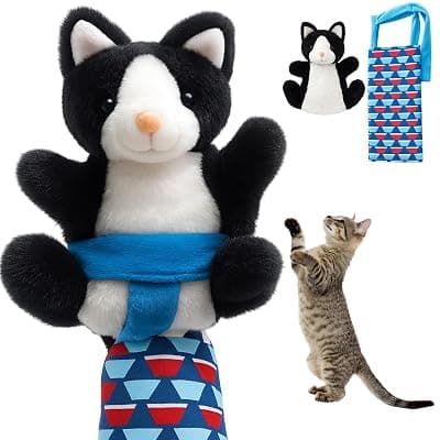 piercing Cat Hand Gloves for Women, Cat Hand Gloves, Cat Paw Gloves, Gloves - Plush Hand Puppet for Interactive Play, Cat Wrestling Fun and Imaginative Games