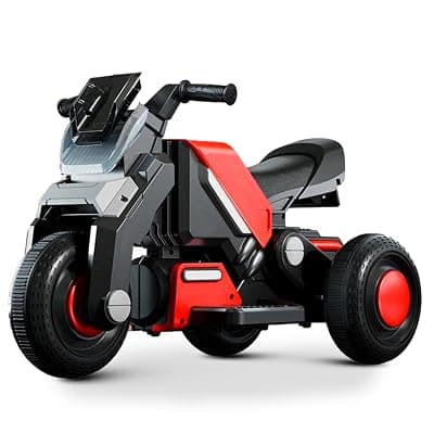 Kidsmate Hyrider 6V Electric Kids Bike with Rechargeable 6.5 Ah Battery Inbuilt Imported Motor Drive | Music Player, Front LED Light & Foot Accelerator Pedal Bike for Ages 1-4 Years