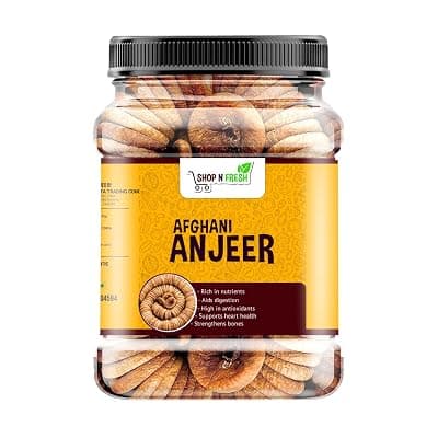 SHOP N FRESH Figs 400gm | Handpicked Soft Anjeer | Natural, High-Fiber, No Added Sugar | Healthy Dry Fruit Snack | Ideal for Weight Loss, Digestion & Energy Boost - 400gm