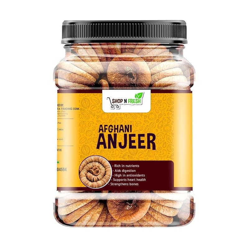 SHOP N FRESH Figs 400gm | Handpicked Soft Anjeer | Natural, High-Fiber, No Added Sugar | Healthy Dry Fruit Snack | Ideal for Weight Loss, Digestion & Energy Boost - 400gm
