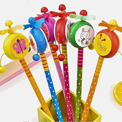 Cartoon Wooden Pencils for Kids (Pack of 6) - Jungle Animal Theme Stationery for Return Gifts | Unisex Kids Party Favors (3)