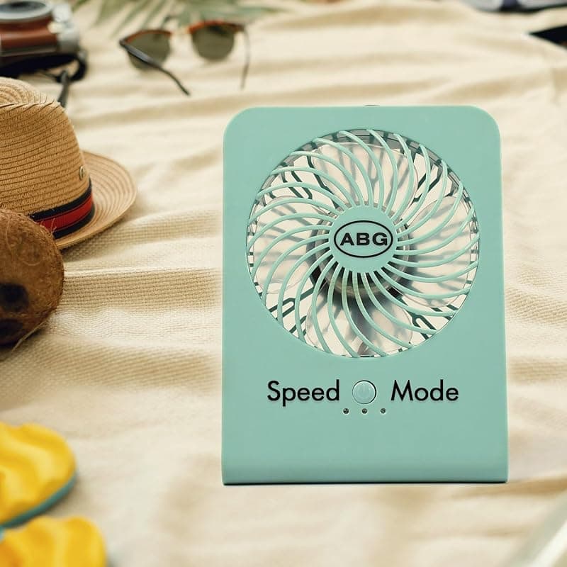 Portable Desk Fan - Big Table Fan With 3-Speed Settings For Office, School &amp; Home Use,Blue