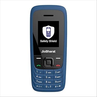 JIO JioBharat V4 4G Keypad Phone with Safety Shield Feature, JioTV, JioHotstar, JioSaavn, JioPay (UPI &amp; SoundPay), LED Torch, Digital Camera, 1000mAh Battery | Blue | Locked Network