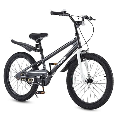RoyalBaby Bicycle for Kids Cycle for 8 to 12 Years Boys & Girls 20 Inch | Training Wheels | Adjustable Seat | 1 Year Warranty | Black