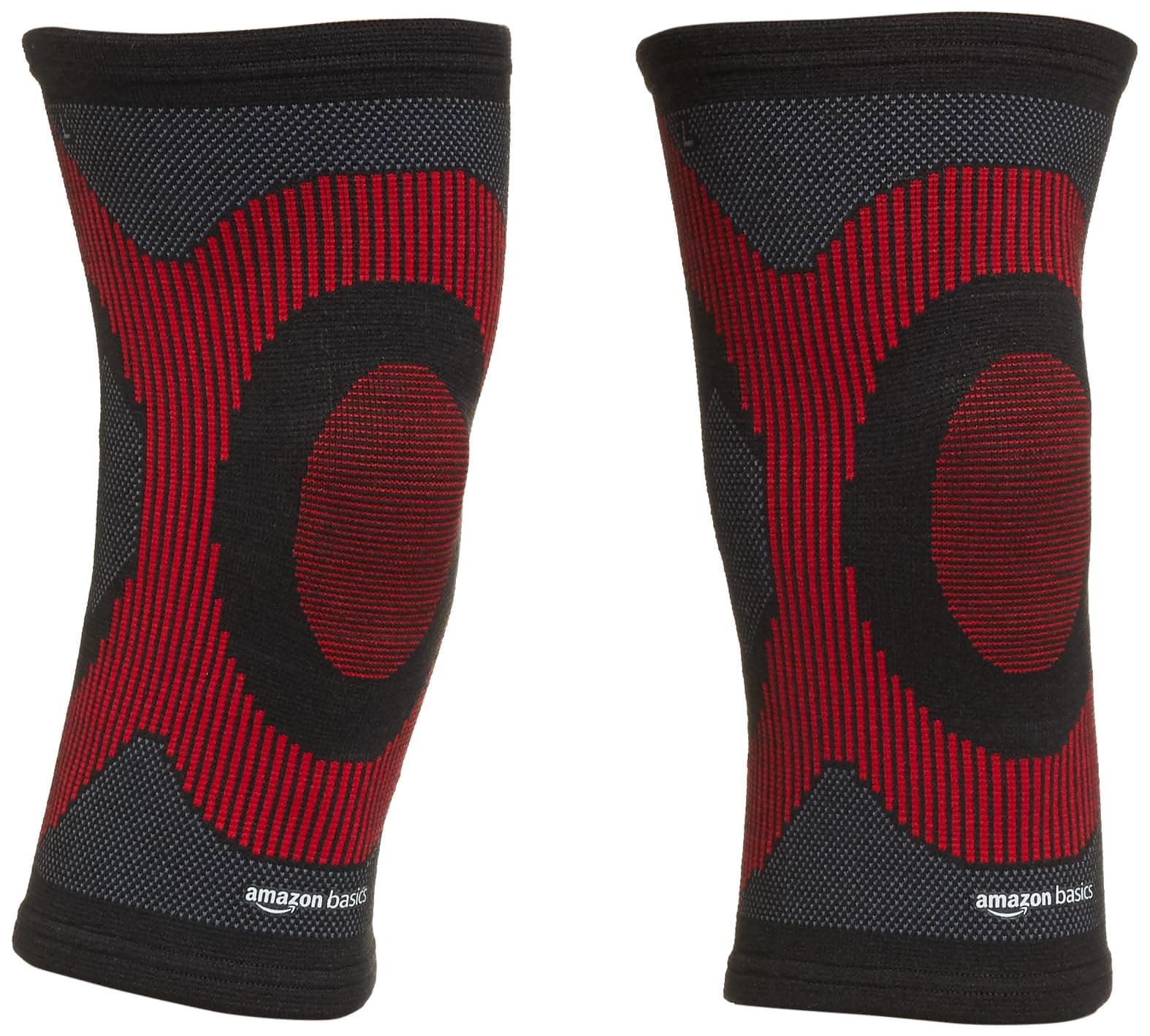 Amazon Basics - Premium Knee Cap Support | Medium Size | Quick Sweat-Dry Material | Ergonomic Design | For Execrise, Gym, Running, Cycling | Nylon