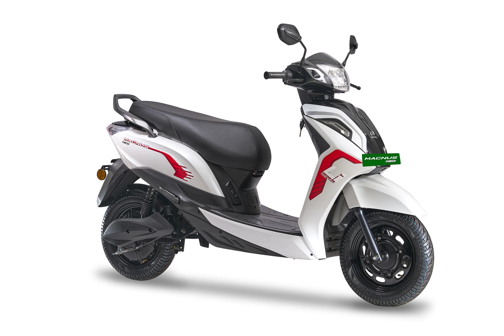 Ampere Magnus Neo Electric Scooter by Greaves | 118 km IDC Range | Safe LFP Battery with 5-Year / 75,000 km Warranty | Ex-Showroom (Glacial White, Magnus Neo)
