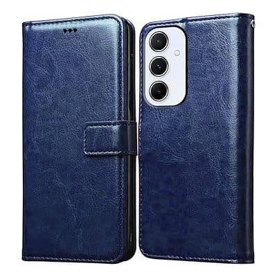 Amazon Brand- Solimo Flip for Samsung Galaxy A35 5G (Leather_Blue)