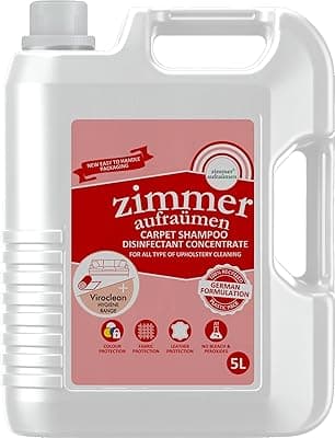 Zimmer Aufraumen 5L CARPET, SOFA &amp; FABRIC UPHOLSTERY CLEANER LIQUID SHAMPOO. 5X Ultra Thick &amp; Concentrated (effective on Car Interior &amp; Exterior cleaning) Removes Smear, Spots, Stain, Odor