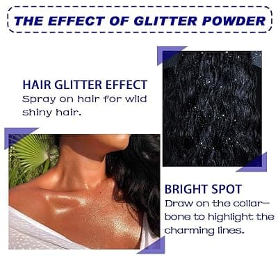 Glitter Hair Spray for Hair, Body &amp; Clothing – Waterproof, Long-Lasting Holographic Shine for Club, Party, Prom, Festival, or Night Out, 100ML (Silver)