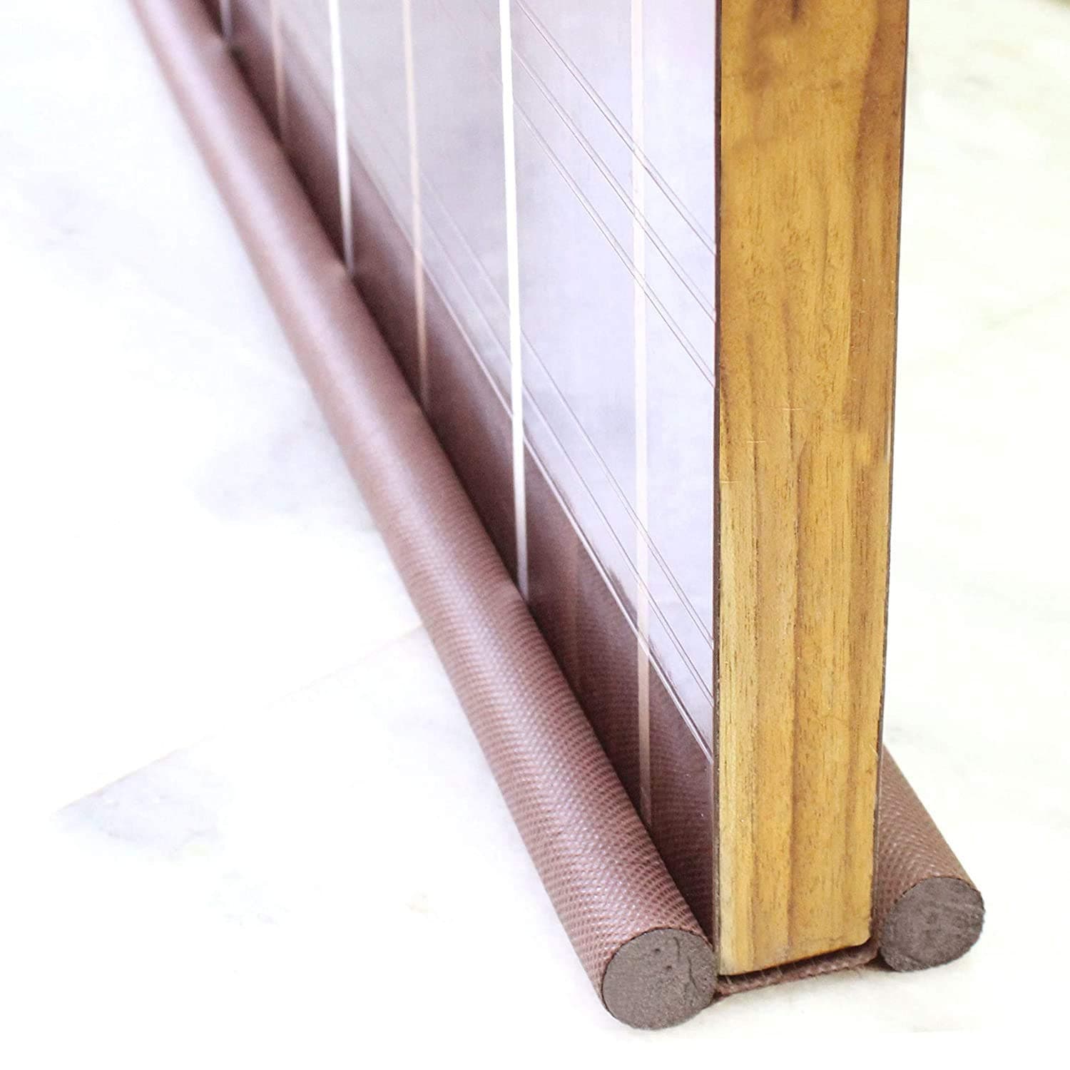 E-Cosmos Door Bottom Sealing Strip Guard for Home | Door Stoppers | Door Seal | Door Closers | Sound-Proof Reduce Noise Energy Saving Weather Stripping | Waterproof - Brown, (36 inch) (Pack of 1)
