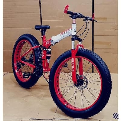 BMV Foldable Cycle for Men | 26-Inch MTB Mountain Bicycle with 21-Speed Gears, Dual Disc Brakes, Hydraulic Suspension, Alloy Mag Wheels | Folding Sports Bike for Adults (Grey)