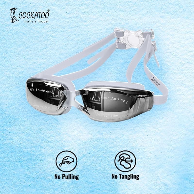Cockatoo Basic Swimming Set for Adults, Swimming Set with Goggles, Earplugs, Nosepin for Men &amp; Women