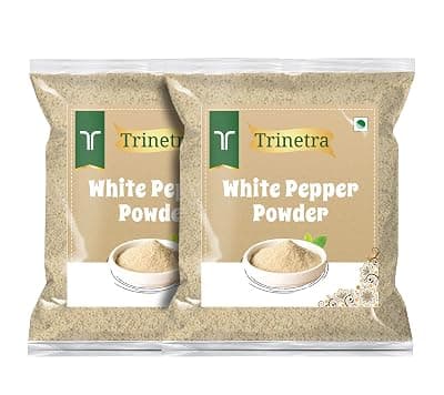 Trinetra White Pepper Powder | Aromatic &amp; Spicy Seasoning | 400g (2 x 200g)