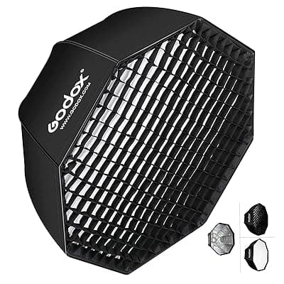Godox SB-GUE80 80cm / 32 Inch Portable Octagon Honeycomb Grid Umbrella Speedlite Softbox with Bowens Mount