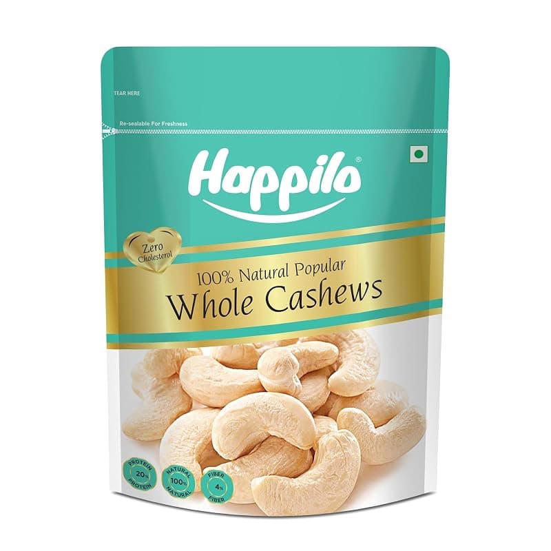 Happilo Natural Popular Cashews 400g Value Pack | Dry Fruits, Kaju, Healthy Snacks | Unsalted Cashew Nuts | Crunchy, Nutritious & Delicious Nuts | Rich in Protein, Magnesium & Phosphorus