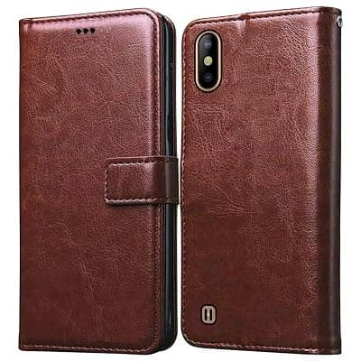 Amazon Brand-Solimo Flip for Tecno Camon i Ace 2 (Leather_Brown)
