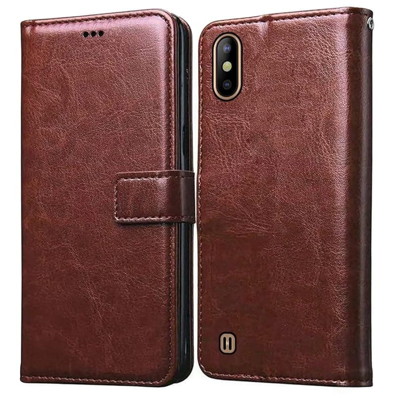 Amazon Brand-Solimo Flip for Tecno Camon i Ace 2 (Leather_Brown)