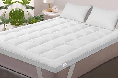 Springtek Premium Luxe Micro Fibre Mattress Topper for Single Size Bed | Single Bed Topper 75"x36" | 2" Padding | Super Soft Mattress Padding for Comfortable Sleep | 75 by 36 Inch, White