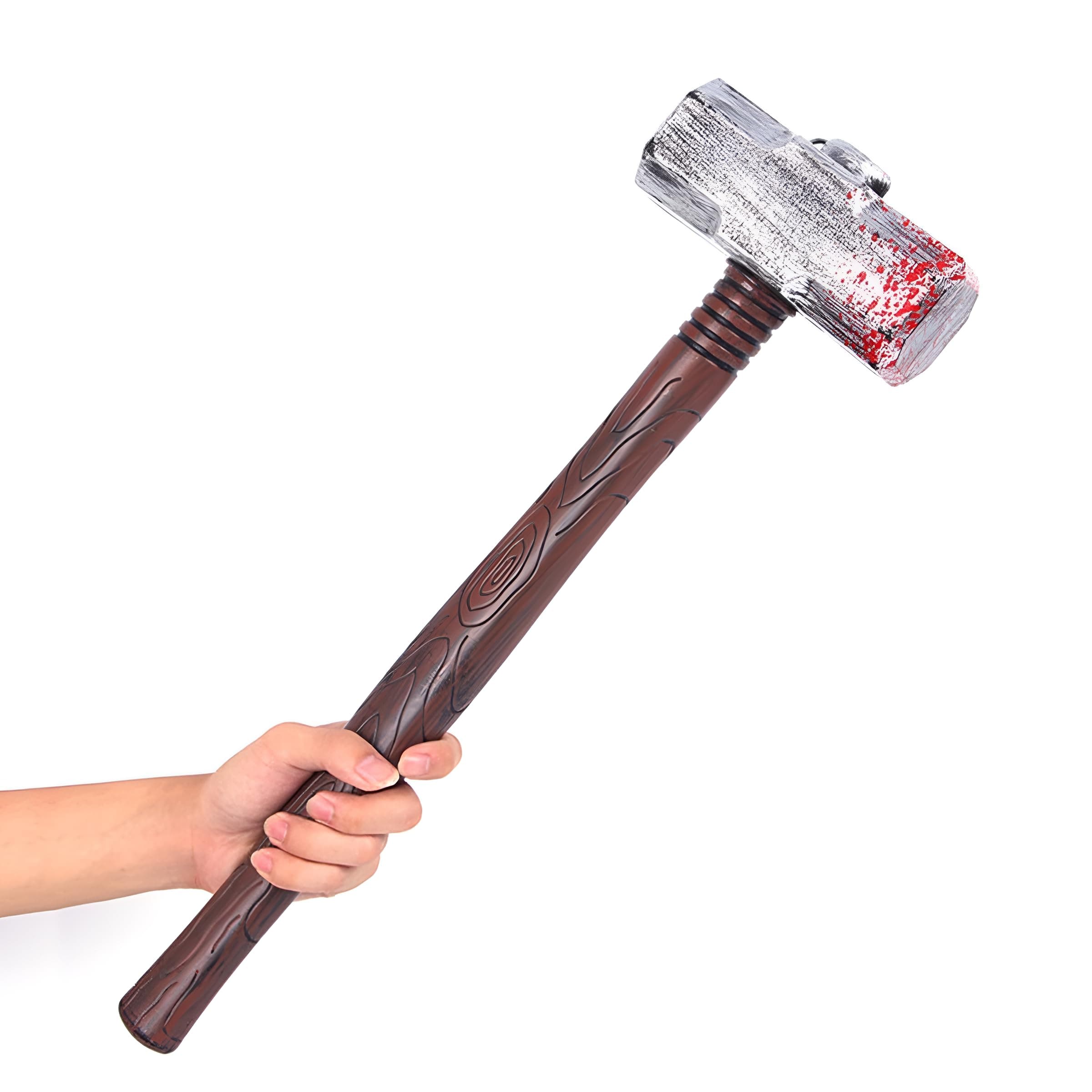 Toyshine Simulated Plastic Bloody Long Handled Hammer Toy Fun Entertaining Fancy Dress/Theme Halloween Birthday Party Prop For Boys Girls