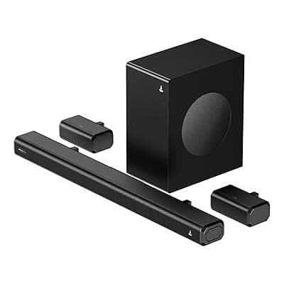 boAt (2025 Aavante Prime 5.1 5000D, Cinematic Dolby Audio, 500W Signature Sound, 5.1-CH, Multiple Ports, EQ Modes & Remote, Bluetooth Sound bar, Home Theatre Soundbar Speaker (Premium Black)