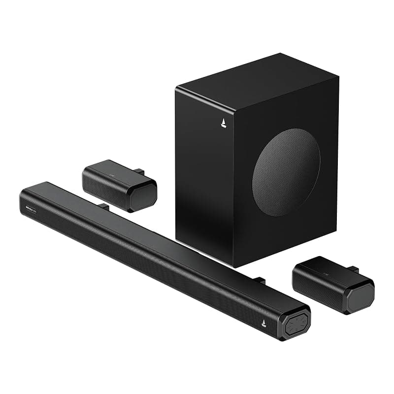 boAt (2025 Aavante Prime 5.1 5000D, Cinematic Dolby Audio, 500W Signature Sound, 5.1-CH, Multiple Ports, EQ Modes & Remote, Bluetooth Sound bar, Home Theatre Soundbar Speaker (Premium Black)