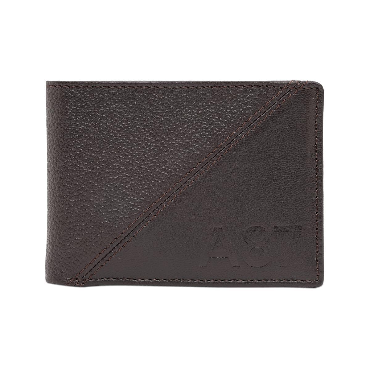 Aeropostale Men's SLIMFOLD Wallet Tucson - Brown | Pebbled Leather | Formal & Minimalist Carry | Ideal for Gifting