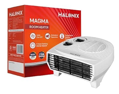 Halonix Magma 1600W Fan Room Heater | ISI Certified | 2 Heat Setting | Auto Cut-Off Safety | Noiseless Operation | Energy Efficient | 2-Year Warranty