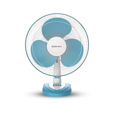 Bajaj Frore Neo Table Fan 400 MM | Table Fans For Home &amp; Office | Aerodynamically Balanced Blades | 100% Copper Motor | High Air Delivery | 3-Speed Control | 2-Yr Warranty 【Blue】