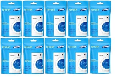 SAMSUNG APPLIANCE DESCALER Washing Machine Drum Cleaning Powder Descaling Powder For Top &amp; Front Load Samsung Washing Machine (Washing &amp; Drum Cleaner) Scale Remover, 100 Gms (Pack Of 10)