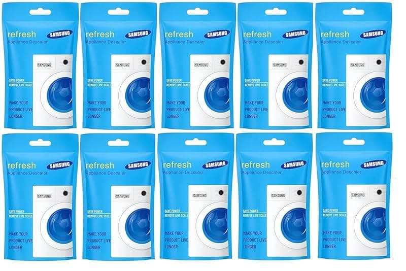 SAMSUNG APPLIANCE DESCALER Washing Machine Drum Cleaning Powder Descaling Powder For Top &amp; Front Load Samsung Washing Machine (Washing &amp; Drum Cleaner) Scale Remover, 100 Gms (Pack Of 10)