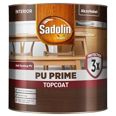 Sadolin by Dulux | PU Wood Primer &amp; Polish Sealer for Interior Surfaces | Excellent Resistance to Scratches, Stains, and Cracks | Water Resistant, All Weather Durable and Long Lasting, 4 litres