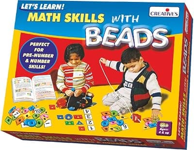 Creative's Let's Learn Maths Skills with Beads | Math Education Game | Baeds &amp; Less Game for 4 &amp; Up Years Kids