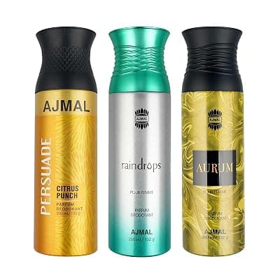 AJMAL Ajmal 1 Persuade For Men Women Raindrops Femme And Deodorants Each 200 Ml Combo Pack Of 3 ' Total