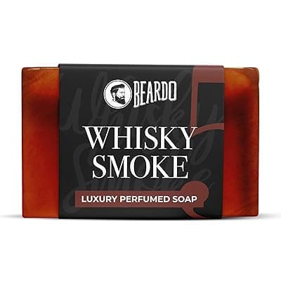 Beardo Whisky Smoke Perfumed Luxury Soap for Men, 75g | Deep cleanses skin pores | Repairs broken skin and Reduce Hyperpigmentation | Refreshing Fragrance all day long