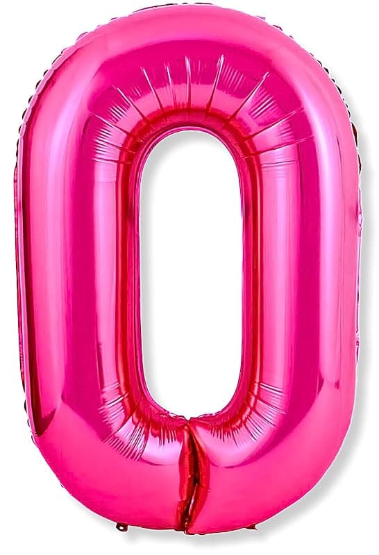 0 number Pink Foil Balloon 16 inch Size Birthday Decoration Items Pack of 1 | 1st Year Balloons | Zero