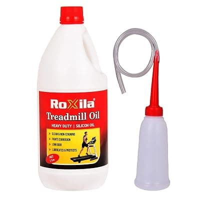 Pure Silicone Treadmill Lubricant Oil 1 Litre | High Viscosity Belt Lubricant with Easy Dispenser | Reduces Noise &amp; Friction | Extends Motor &amp; Belt Life | Compatible with All Treadmills