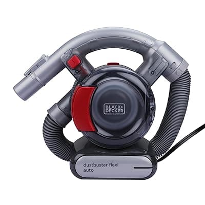 BLACK+DECKER PD1200AV-B1 12V Corded Dustbuster Flexi Auto Handheld Vacuum Cleaner with Bowl Capacity 440 m, Car Vacuum Cleaner, 1 Year Manufacturer Warranty