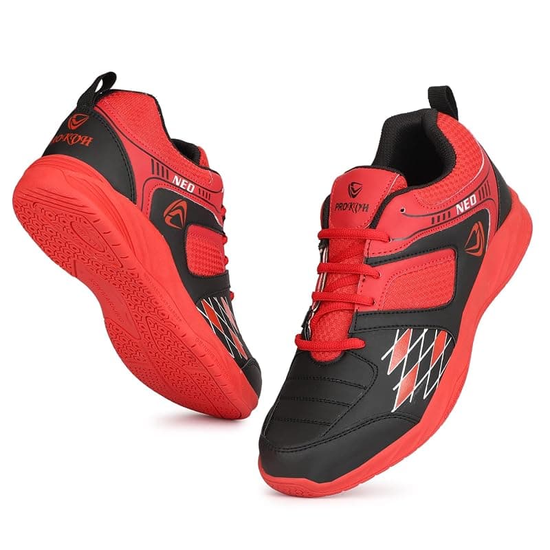 PRO KVH Men's Non-Marking Power Cushion Training Shoes Athletic Shoes Anti-Slip Cushioning Synthetic Badminton, Table Tennis, Volleyball, Court Shoes