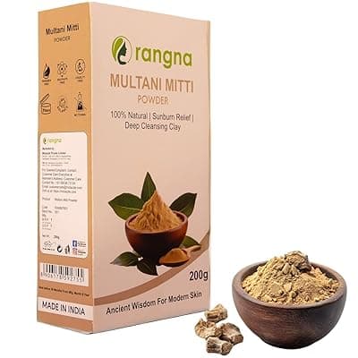 Multani Mitti Powder | Natural Fuller’s Earth for Face & Hair Packs | Removes Dead Skin, Cleanses Pores, Reduces Dandruff & Scalp Itchiness | Soft & Glowing Skin - 200g