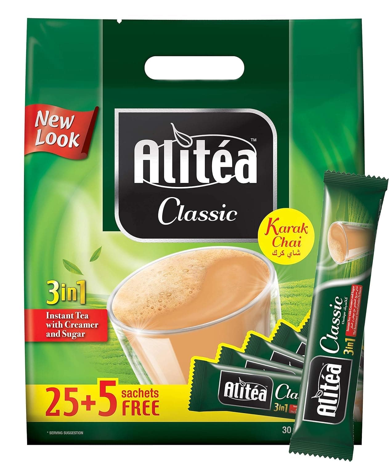 Alitea Classic Karak Chai | 3 in 1 instant Tea Premix, From Malaysia (20g x 30 Sachets) 600g