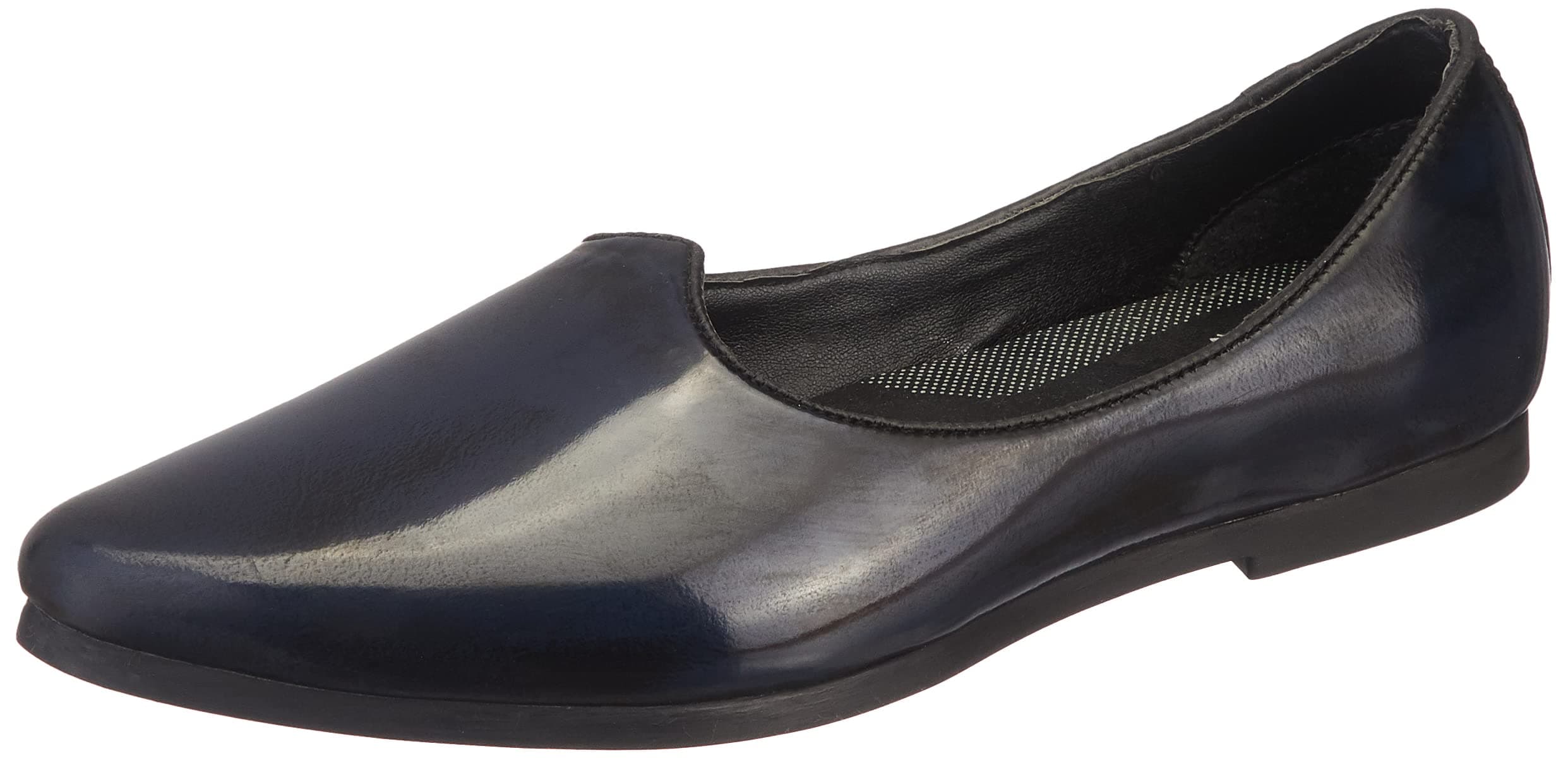 Bata Mens JALSA Patent Blue Leather Mojari