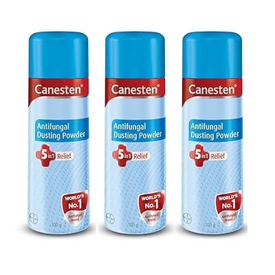 Canesten Dusting Antifungal Powder Relief from Skin Irritation Prickly Heat Redness Itching Fungal Infection, 100g (Pack Of 3)