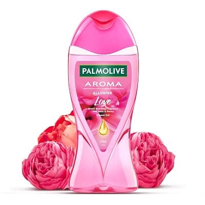 Palmolive Soft Rose&Peony Aroma Alluring Love Body Wash For Women&Men|Mood Boosting Fragrance|Brightening|For Youthful,Hydrated Skin|No Paraben&Silicone,Ph Balanced,Body Wash Shower Gel 250Ml