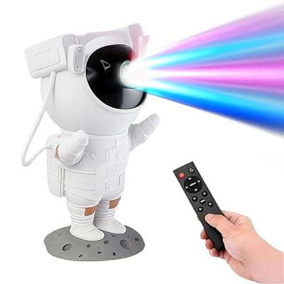 Lifelong Astronaut Galaxy Projector Light for Bedroom with Remote| White Finish |Star, Nebula &amp; Space Night Lamp with Timer | Decorative Light for Gifting| 360° Projection Kids &amp; Adults (LLEGP18)