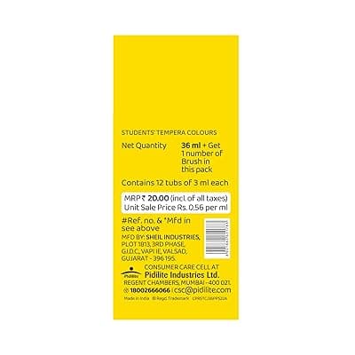 Pidilite Rangeela Student Tempera Color 36 ml