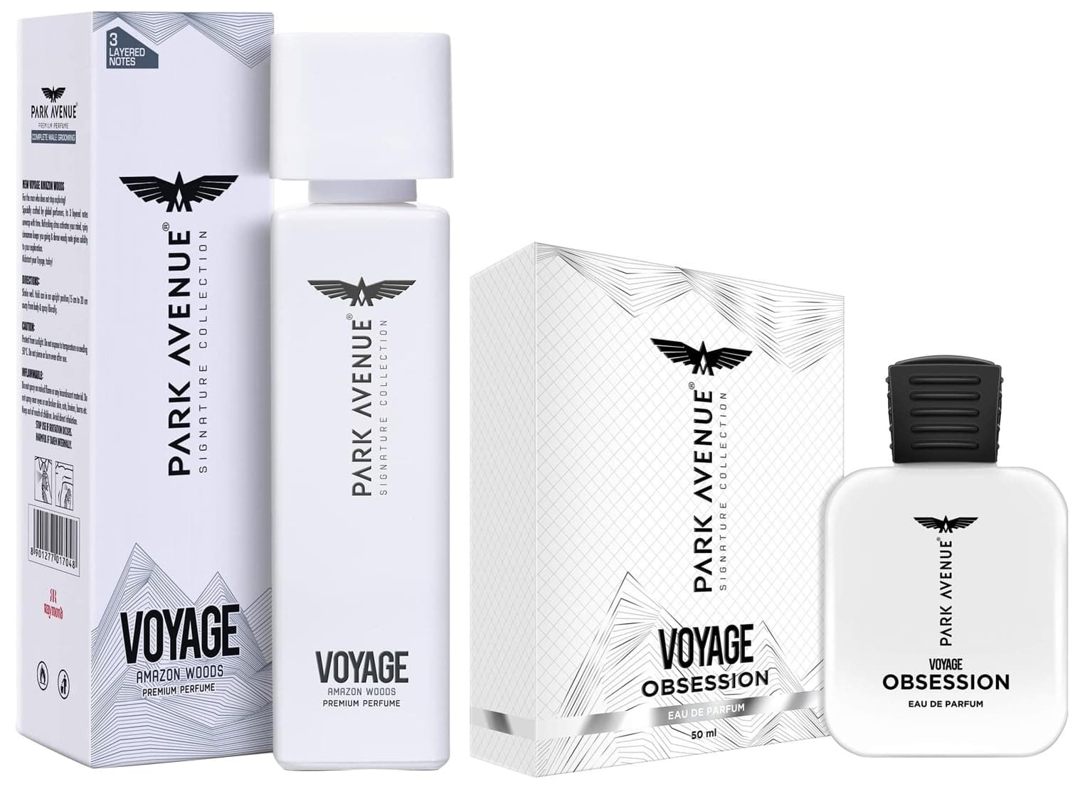 Park Avenue Men Voyage Obsession Eau De Parfum, 50 Ml &Voyage Amazon Woods Perfume Spray, 120Ml