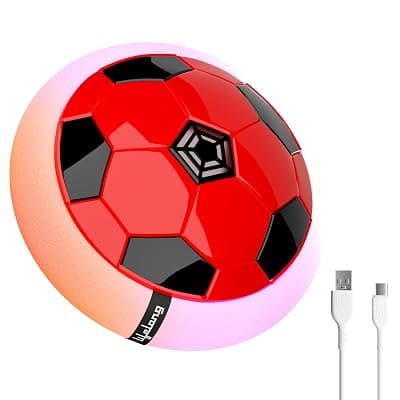 Lifelong Cuppy Rechargeable Hover Football Toy for Kids | 1200mAh Battery | LED Light Indoor Air Soccer Ball with USB Type-C Charging | 3 Speed Modes | Strong &amp; Durable Body | Safe &amp; Fun Playtime